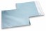 Isblåa färgade foliekuvert i matt metall - 165 x 165 mm | Kuvertland.se