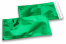 Färgade metalliska foliekuvert gröna - 114 x 229 mm | Kuvertland.se