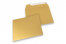 Guld metallisk färgade kuvert av papper - 160 x 160 mm | Kuvertland.se