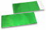Gröna färgade foliekuvert i matt metall - 110 x 220 mm | Kuvertland.se