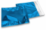Färgade metalliska foliekuvert blåa - 220 x 220 mm | Kuvertland.se