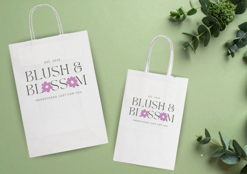 Papperspåsar med snurrade handtag | Kuvertland.se