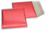 Eko bubbelpåsar i metalliska färger - röd 165 x 165 mm | Kuvertland.se