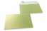 Limegröna färgade pärlemor kuvert - 162 x 229 mm | Kuvertland.se