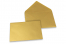 Färgade kuvert till gratulationskort - guldfärgad metallisk, 114 x 162 mm | Kuvertland.se