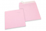 Ljusrosa färgade kuvert av papper - 160 x 160 mm | Kuvertland.se