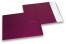 Vinröda färgade foliekuvert i matt metall - 165 x 165 mm | Kuvertland.se