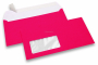 Neonkuvert - rosa, med fönster 45 x 90 mm, fönstrets placering är 20 mm från vänster och 15 mm från botten