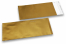 Guld färgade foliekuvert i matt metall - 110 x 220 mm | Kuvertland.se