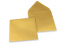 Färgade kuvert till gratulationskort - guldfärgad metallisk, 155 x 155 mm | Kuvertland.se