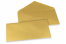 Färgade kuvert till gratulationskort - guldfärgad metallisk, 110 x 220 mm | Kuvertland.se