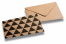 Dekorativa kuvert i kraftpapper - trianglar | Kuvertland.se