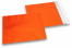 Orangea färgade foliekuvert i matt metall - 165 x 165 mm | Kuvertland.se