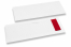 Bestickpåsar vit utan snitt + röd pappersservett | Kuvertland.se
