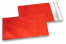 Röda färgade foliekuvert i matt metall - 114 x 162 mm | Kuvertland.se