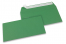 Mörkgröna färgade kuvert av papper - 110 x 220 mm | Kuvertland.se
