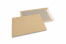Kuvert med kartong på baksidan - 320 x 420 mm, 120 gram brunt kraft fram, 450 gram grå duplex baksida, remsa | Kuvertland.se