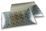 Eko bubbelpåsar i metalliska färger - silverfärgad holografisk 235 x 325 mm | Kuvertland.se