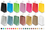 Papperspåsar med snurrade handtag