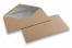 Fodrade kuvert i kraftpapper - 110 x 220 mm (EA 5/6) Silver | Kuvertland.se