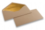 Fodrade kuvert i kraftpapper - 110 x 220 mm (EA 5/6) Guld