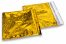 Färgade metalliska foliekuvert guldfärgade holografiska - 165 x 165 mm | Kuvertland.se
