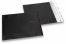 Svarta färgade foliekuvert i matt metall - 165 x 165 mm | Kuvertland.se