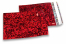 Färgade metalliska foliekuvert röda holografiska - 114 x 162 mm | Kuvertland.se