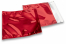 Färgade metalliska foliekuvert röda - 165 x 165 mm | Kuvertland.se