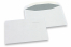Vita kuvert, 114 x 162 mm (C6), 80 gram, gummerad stängning, vikt vardera ca. 3 g.  | Kuvertland.se