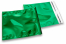Färgade metalliska foliekuvert gröna - 220 x 220 mm | Kuvertland.se