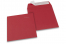 Mörkröda färgade kuvert av papper - 160 x 160 mm | Kuvertland.se