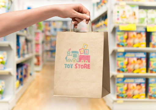 Papperspåsar med snurrade handtag | Kuvertland.se