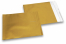 Guld färgade foliekuvert i matt metall - 165 x 165 mm | Kuvertland.se