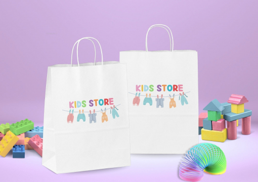 Papperspåsar med snurrade handtag | Kuvertland.se