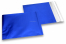 Mörkblåa färgade foliekuvert i matt metall - 165 x 165 mm | Kuvertland.se