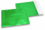 Gröna färgade foliekuvert i matt metall - 165 x 165 mm | Kuvertland.se