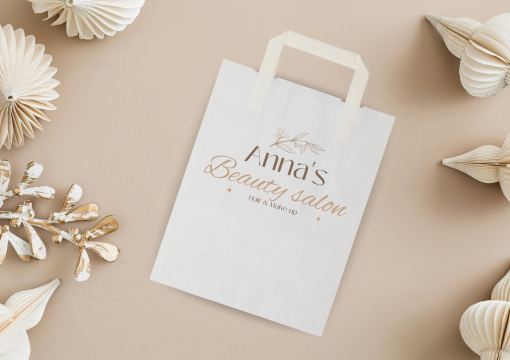 Papperspåsar med platta handtag | Kuvertland.se