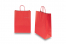 Papperspåsar med snurrade handtag - eldröd, 260 x 120 x 350 mm, 90 gr | Kuvertland.se