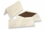 Marmorerade kuvert (110 x 220 mm) och kort (105 x 210 mm) - Marmorerad brun, fodrad insida brun | Kuvertland.se