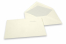 Handgjorda papperskuvert - gummerad spetsig flik, med grå fodrad insida | Kuvertland.se