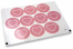 Klistermärken till kuvert kärlek - rosa med vitt hjärta med löv | Kuvertland.se