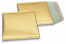 Eko bubbelpåsar i metalliska färger - guldfärgad 165 x 165 mm | Kuvertland.se