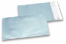 Isblåa färgade foliekuvert i matt metall - 114 x 162 mm | Kuvertland.se
