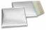 Eko bubbelpåsar i metalliska färger - silverfärgad 165 x 165 mm | Kuvertland.se