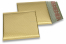 Eko bubbelpåsar i matta, metalliska färger - guldfärgad 165 x 165 mm | Kuvertland.se