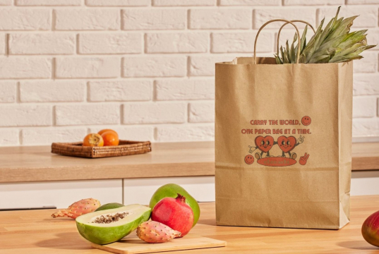 Papperspåsar med snurrade handtag | Kuvertland.se