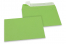 Äppelgröna färgade kuvert av papper - 114 x 162 mm | Kuvertland.se