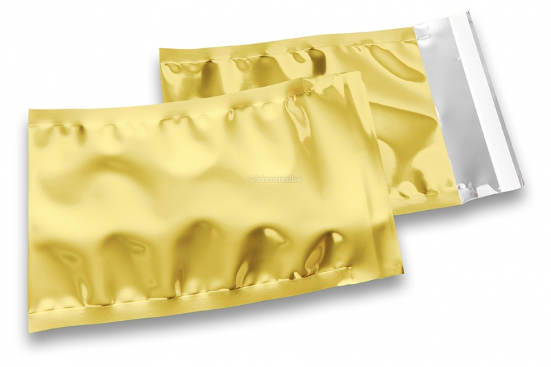 Färgade metalliska foliekuvert guld - 114 x 162