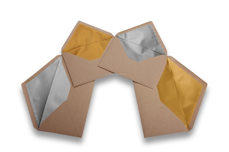 Fodrade kuvert i kraftpapper